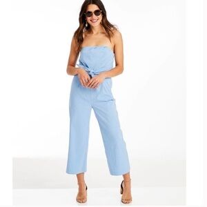 Vineyard Vines Strapless Cropped Wide Leg Jumpsuit